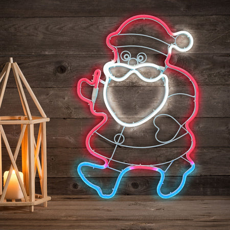 Figura luminosa "Babbo Natale" con luce a neon bifacciale decorazione da 57 cm Casa e cucina/Decorazioni per interni/Addobbi e decorazioni per ricorrenze/Decorazioni natalizie/Luci natalizie/Catene luminose per esterni MagiediNatale.it - Altamura, Commerciovirtuoso.it