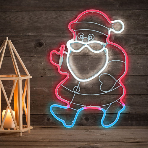 Figura luminosa Babbo Natale con luce a neon bifacciale decorazione da 57 cm Casa e cucina/Decorazioni per interni/Addobbi e decorazioni per ricorrenze/Decorazioni natalizie/Luci natalizie/Catene luminose per esterni MagiediNatale.it - Altamura, Commerciovirtuoso.it