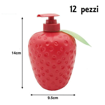 Set 12 Pezzi Dispenser Porta Sapone Liquido In Plastica Forma Fragola Bagno Dispenser Sapone Trade Shop italia - Napoli, Commerciovirtuoso.it