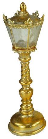 Lampione resina led oro cm13x12,5h41,5 Vacchetti