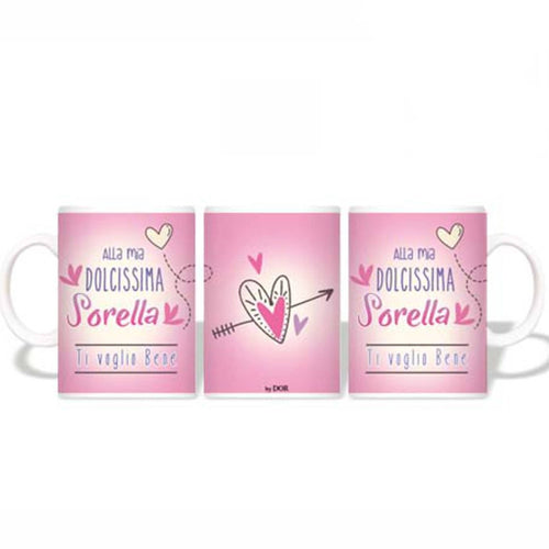 Tazza Alla Mia Dolcissima Sorella Ti Voglio Bene tazza idea regalo per sorella tazza da Caffè Casa e cucina/Stoviglie/Piatti ciotole e vassoi/Tazze e piattini/Tazze e tazzine da caffè Kondorama - Martinsicuro, Commerciovirtuoso.it