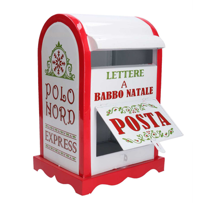 Cassetta posta metallo rosso bianco nbd-9063 cm20x22,5h33 Vacchetti