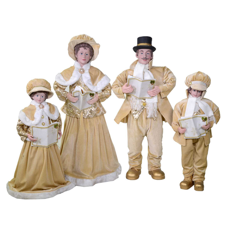 Famiglia cantori tessuto oro set 4pz cm21x15h70 Vacchetti