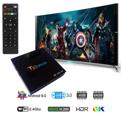 Smart Tv Box T10 Plus Android 9 4gb Ram 64gb 4k Tv Gpu 5 Core Quad Wifi Elettronica e telefonia > Accessori Audio e Video > TV Box Trade Shop italia - Napoli, Commerciovirtuoso.it