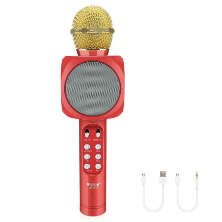 Microfono Portatile Wireless Con Bluetooth Karaoke Cassa Integrata Ws-1816 Elettronica e telefonia > Accessori Audio e Video > Microfoni Trade Shop italia - Napoli, Commerciovirtuoso.it