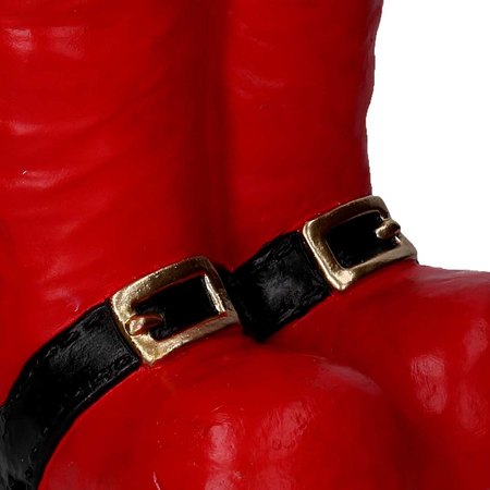 Portavaso resina stivali rosso e biancocm31,5x31h41 Vacchetti