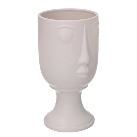 Portavaso ceramica viso bianco cm14,2x12,8h25,3 Vacchetti