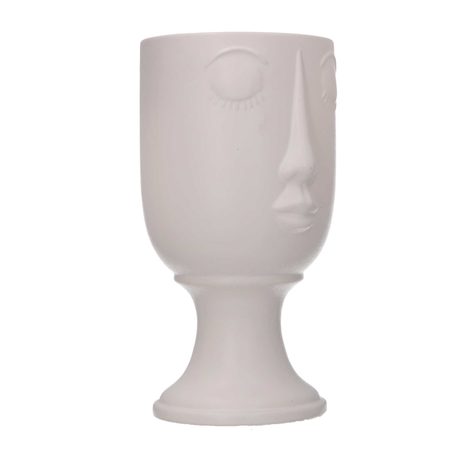 Portavaso ceramica viso bianco cm14,2x12,8h25,3