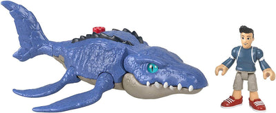 Mattel FMX88 Imaginext Dinosauro Mosasaurus con personaggio