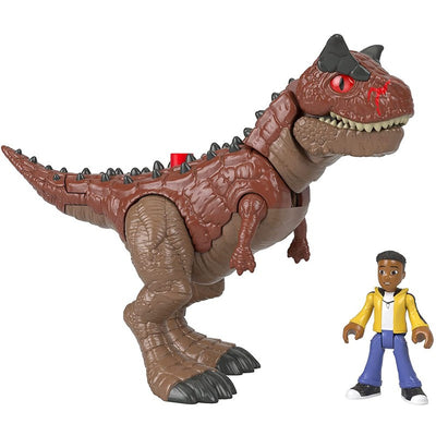 Mattel FMX88 Imaginext Dinosauro Carnotaurus Toro con personaggio Darius