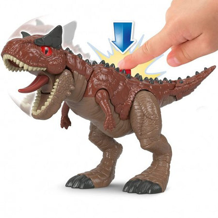 Mattel FMX88 Imaginext Dinosauro Carnotaurus Toro con personaggio Darius