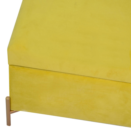 Panca contenitore velluto giallo cm115x40h45 Vacchetti