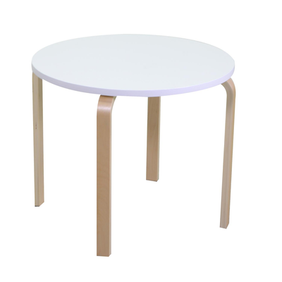 Tavolino bimbi legno bianco tondo cmø60h50 Vacchetti