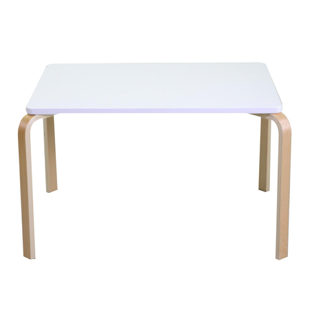 Tavolino bimbi legno bianco rettangolare cm80x60h50 Vacchetti