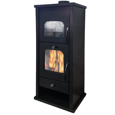 Stufa a legna "Gran Paradiso" 13 kw con forno h 109 cm in acciaio verniciato caminetto "Made in Italy" Fai da te/Prodotti per la costruzione/Riscaldamento e raffreddamento/Impianti di riscaldamento centralizzato e accessori/Impianti di riscaldamento a combustibile solido Decor Space - Altamura, Commerciovirtuoso.it
