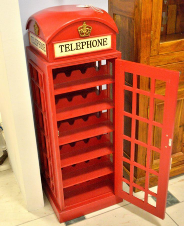 Mobile cantinetta cabina telefonica inglese cm44x44h120 Vacchetti