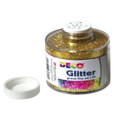 Barattolo Glitter - grana fine - 150ml - oro - DECO Casa e cucina/Hobby creativi/Materiali per hobby creativi/Glitter Eurocartuccia - Pavullo, Commerciovirtuoso.it