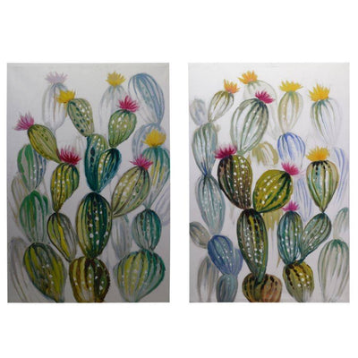 Quadri dipinti Cactus - set da 2
