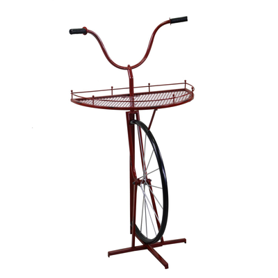 Mensola metallo bicicletta rosso cm64x33/38h81/115