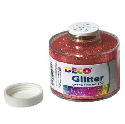 Barattolo Glitter - grana fine - 150ml - rosso - DECO Casa e cucina/Hobby creativi/Materiali per hobby creativi/Glitter Eurocartuccia - Pavullo, Commerciovirtuoso.it