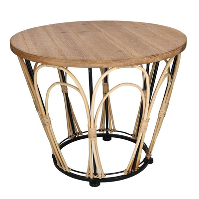 Tavolino legno noce tondo cmø50,5h42 Vacchetti