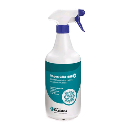 Spray disinfettante a base di cloro attivo DAGOS CLOR 488 detergente da 750 ml antibatterico pronto all'uso Casa e cucina/Detergenti e prodotti per la pulizia/Detergenti per la casa/Detergenti multiuso La Zappa - Altamura, Commerciovirtuoso.it