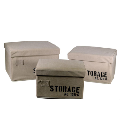 Scatola tessuto 1-3 crema storage rettangolare cm45x30h28,5 Vacchetti