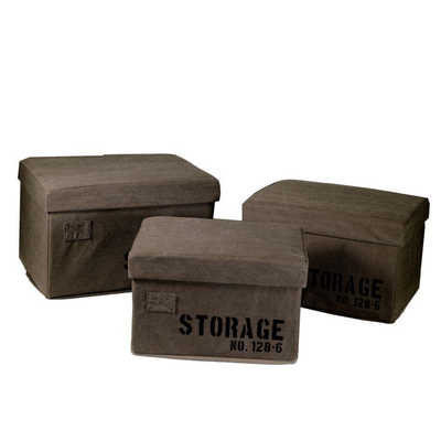 Scatola tessuto 1-3 marrone storage rettangolare cm45x30h28,5 Vacchetti