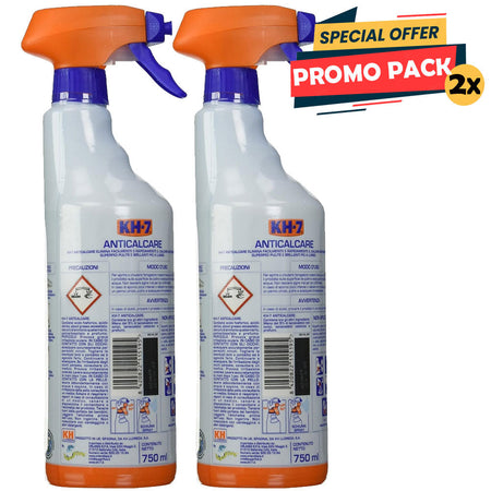 2 x 750 ml KH-7 Sgrassatore Anticalcare Spray Brilla e Disincrosta Cucina Bagno
