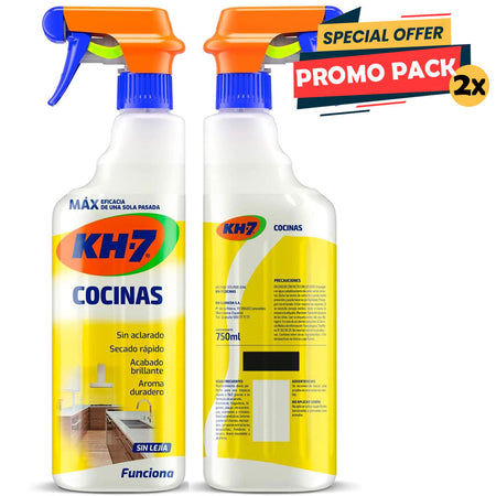 2 x 750 ml KH-7 Detersivo Multiuso Sgrassante Disinfettante Spray per Cucina