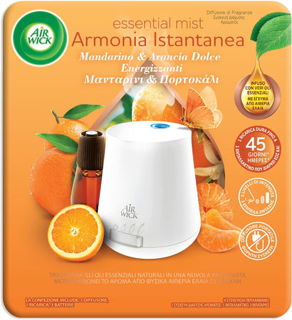 Airwick Armonia Istantanea 1 Diffusore di Oli Essenziali + 1 Ricarica Arancia