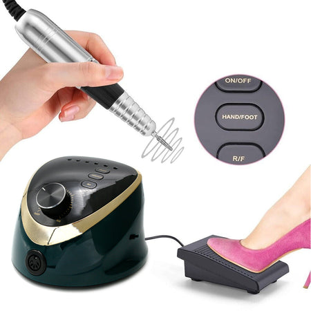 Fresa Elettrica per Unghie Verde Manicure e Pedicure Lima con Controllo Velocità