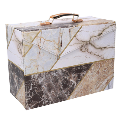 Valigia ecopelle marmo rettangolare cm34x24h14,5 Vacchetti