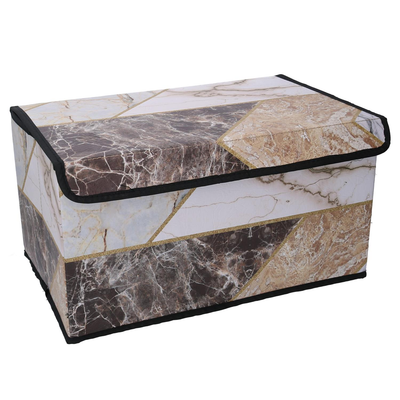 Scatola ecopelle pieghevole marmo rettangolare cm43x28h23 Vacchetti