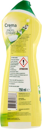 5 x 500 ml Cif Detergente in Crema Multisuperficie con Micro-Cristalli - Limone
