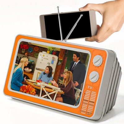 Schermo Lente Ingrandimento 12 Amplificatore Video per Smartphone Arancione