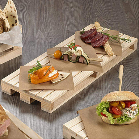 Tagliere a Forma di Pallet in Legno Pedana 20 x 40 cm Antipasti Affettati Salumi