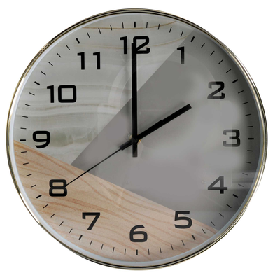 Orologio plastica effetto legno bianco e grigio tondo cm ø30,5 Vacchetti