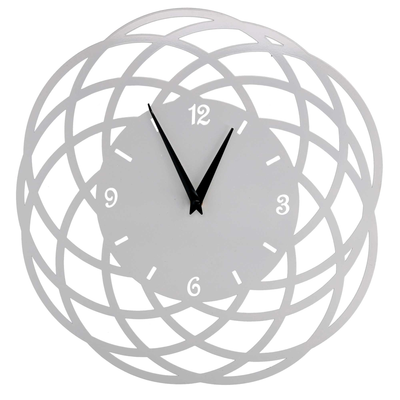 Orologio metallo cerchi bianco tondo cmø40h2 Vacchetti