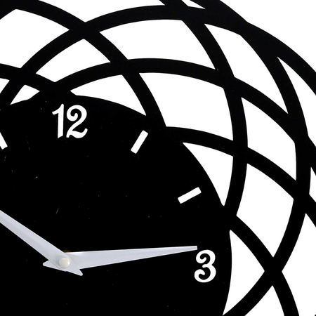 Orologio metallo cerchi nero tondo cm ø40h2 Vacchetti
