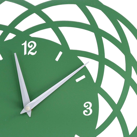 Orologio metallo cerchi verde tondo cm ø40h2 Vacchetti