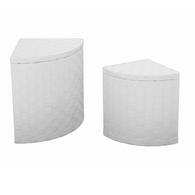 Cestone paper bianco 1-2 angol c/foderacm40x40h53 Vacchetti