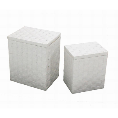 Cestone paper bianco 1-2 con fodera rettangolare cm45x35h54 Vacchetti