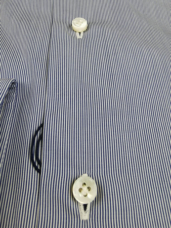 Camicia uomo Barba - Fantasia millerighe - Collo francese - Colore bianco/denim Moda/Uomo/Abbigliamento/T-shirt polo e camicie/Camicie casual Couture - Sestu, Commerciovirtuoso.it