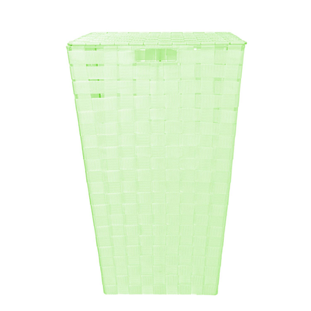 Cestone poliestere verde chiaro quadro cm33x33h53 Vacchetti