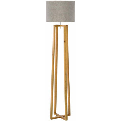 Lume Lampada da Terra Pavimento con Paralume Grigio Design Nordico 36 x 150 cm