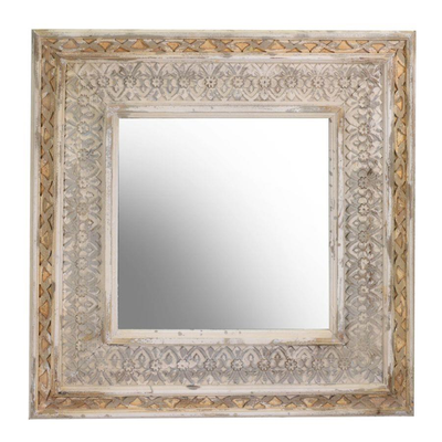 Specchio legno quadro cm92,5x5,5h92,5