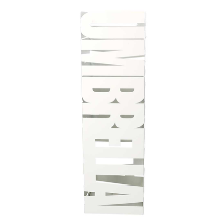 Portaombrelli metallo righe bianco quadro cm15,5x15,5h52 Vacchetti