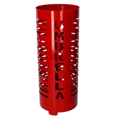 Portaombrelli metallo scritta Umbrella rosso tondo cm ø19h49 Vacchetti
