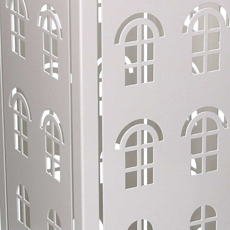 Portaombrelli metallo palazzo bianco quadro cm15,5x15,5h49 Vacchetti